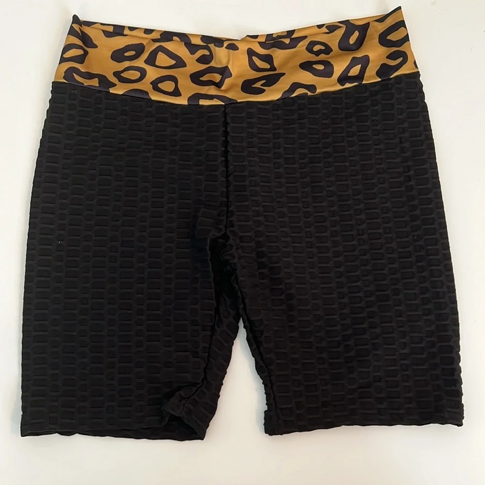 NIB 3XL Stretch Booty Shorts with Animal Print Accent